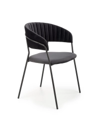 Krzesło tapicerowane K426 velvet czarny