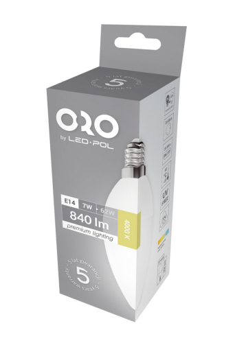 Przejdź do produktu Żarówka PREMIUM LED E14 7W 840lm 4000K