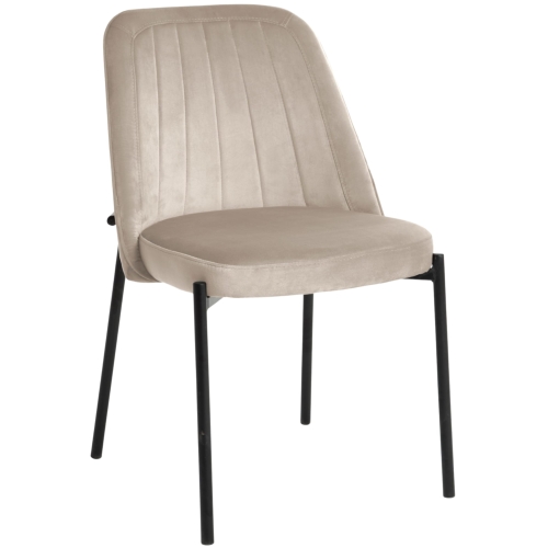 Przejdź do produktu Krzesło welurowe tapicerowane EMO beżowe
