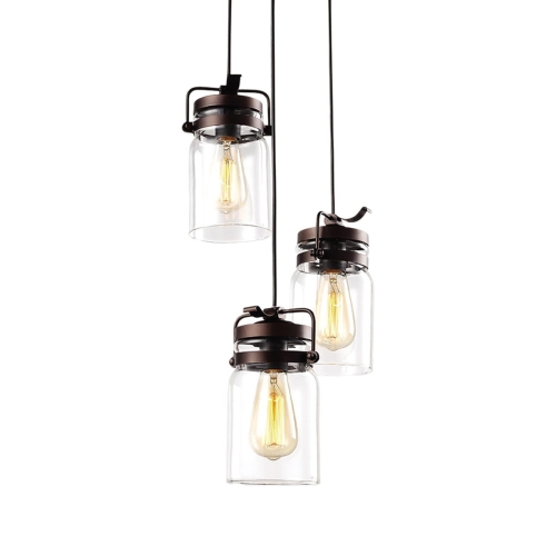 Przejdź do produktu Lampa sufitowa wisząca RAVEN 3 metal brązowy