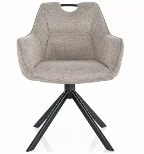 Przejdź do produktu Krzesło obrotowe tapicerowane REMO tkanina jasny beż