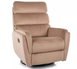 Fotel rozkładany Argos velvet beżowy