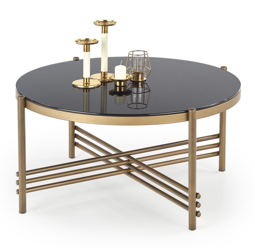 Przejdź do produktu Ława, stolik kawowy ISMENA czarny, złoty