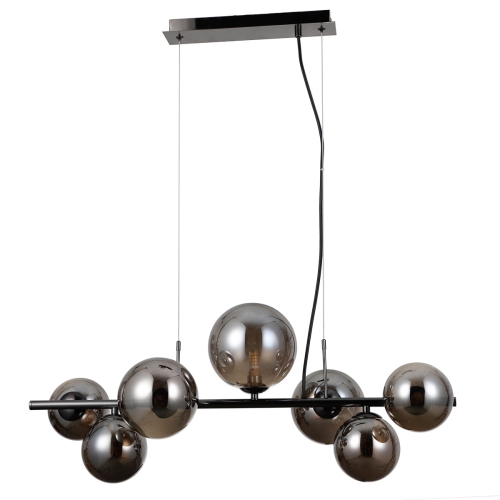 Przejdź do produktu Lampa sufitowa, wisząca CANELLO 7 czarny chrom