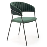 Krzesło tapicerowane K426 velvet zielony