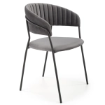 Krzesło tapicerowane K426 velvet popielaty
