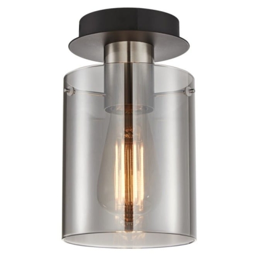 Przejdź do produktu Lampa sufitowa, spot SARDO nikiel, szkło dymione