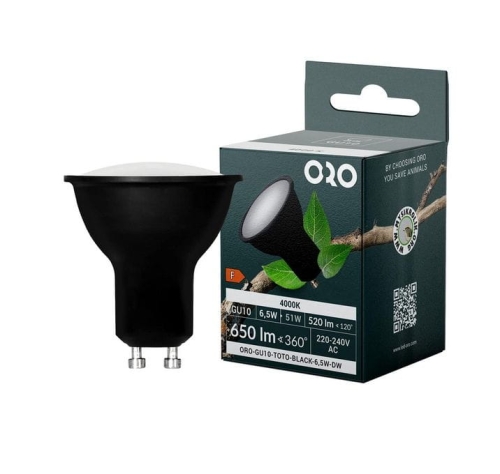 Przejdź do produktu Żarówka LED 6.5W GU10 4000K czarna