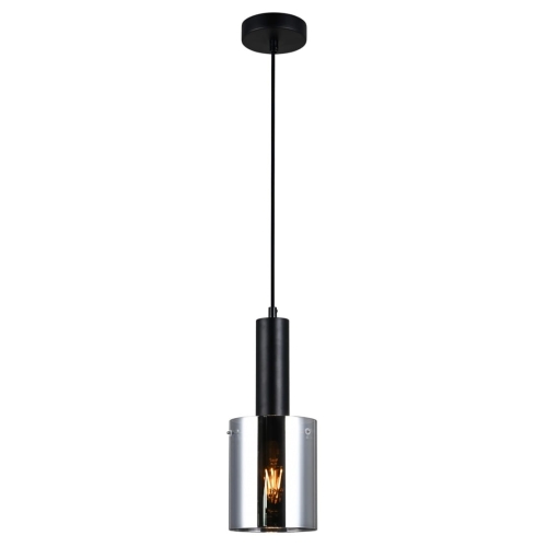Przejdź do produktu Lampa wisząca SARDO czarna, szkło dymione