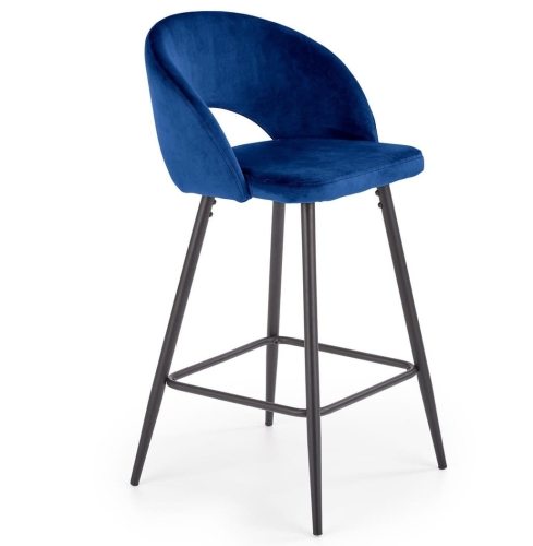 Przejdź do produktu Hoker, krzesło barowe H96 welur granatowy