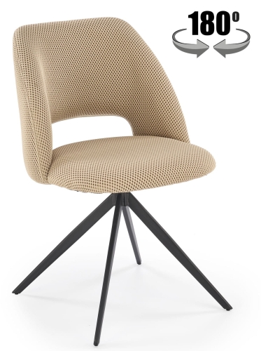 Przejdź do produktu Krzesło obrotowe tapicerowane K546 tkanina beż