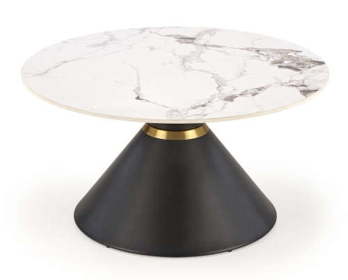 Przejdź do produktu Ława, stolik kawowy GORETTI 80 cm biały marmur