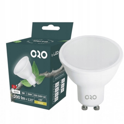 Przejdź do produktu Żarówka LED ORO-GU10-TOTO-3W-WW 3000K