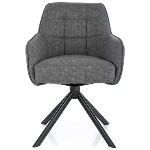Przejdź do produktu Krzesło obrotowe tapicerowane METRO tkanina ciemne szare