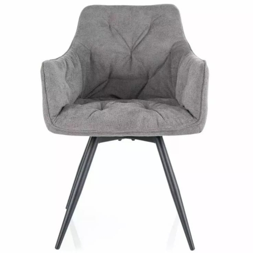 Przejdź do produktu Krzesło obrotowe tapicerowane MANGO tkanina szare