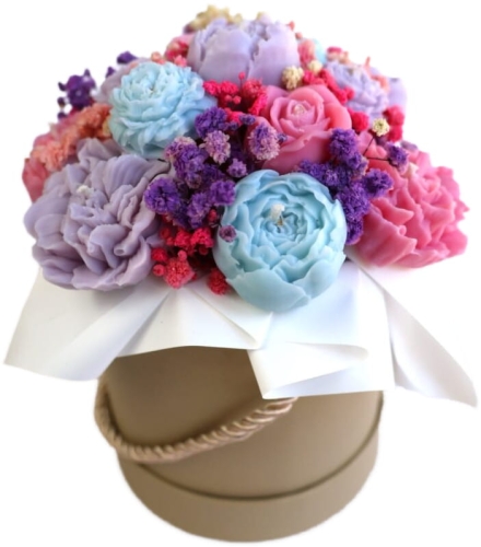Przejdź do produktu FLOWER BOX dekoracyjny z wosku, dekoracja zapachowa
