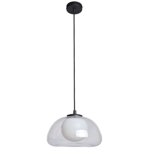 Przejdź do produktu Lampa sufitowa wisząca AINALE czarna transparentna