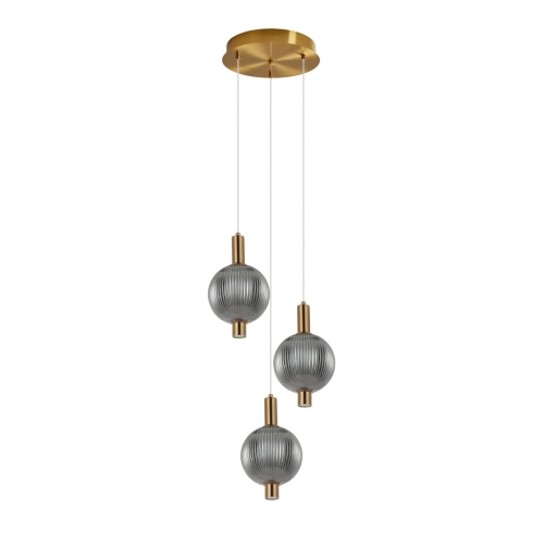 Przejdź do produktu Lampa sufitowa, wisząca LENTI 3 czarny, złoty