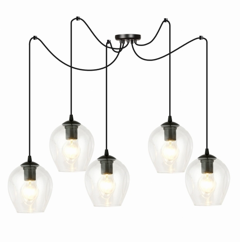 Przejdź do produktu Lampa sufitowa wisząca LEVEL 5 czarna, transparentna