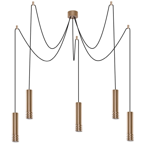 Przejdź do produktu Lampa sufitowa wisząca LOCUS L 5 złota