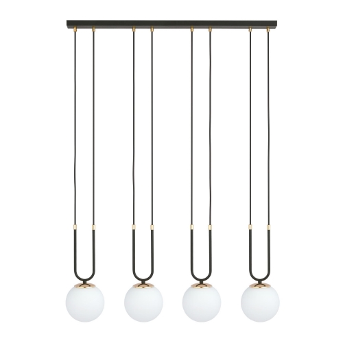 Przejdź do produktu Lampa sufitowa, wisząca GLAM biała czarna