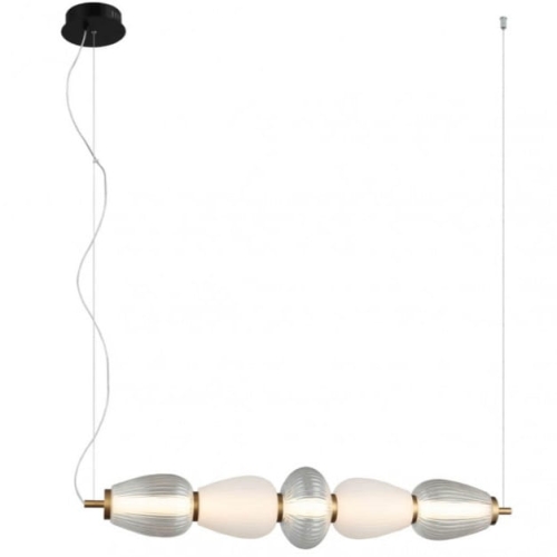 Przejdź do produktu Lampa sufitowa wisząca GASTEL 5 LED czarna biała