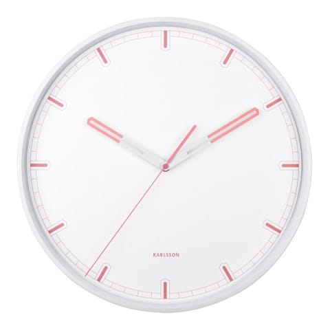 Przejdź do produktu Zegar ścienny DIPPED biały, różowy
