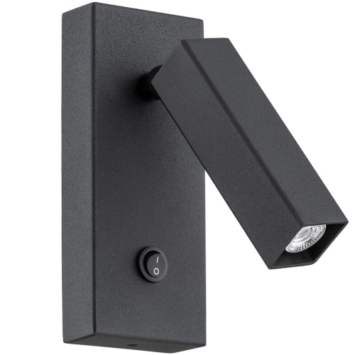 Przejdź do produktu Kinkiet, lampa ścienna z włącznikiem ROCK czarna