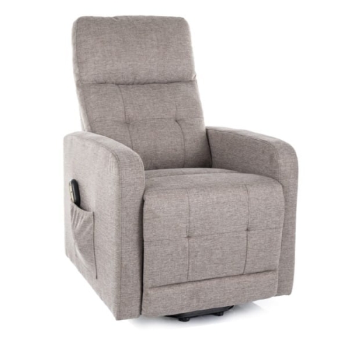 Przejdź do produktu Fotel wypoczynkowy rozkładany z pionizacją OTUS II tkanina beż