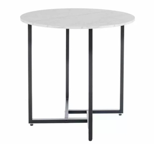 Przejdź do produktu Stół okrągły ALTO II biały z efektem marmuru 80 cm