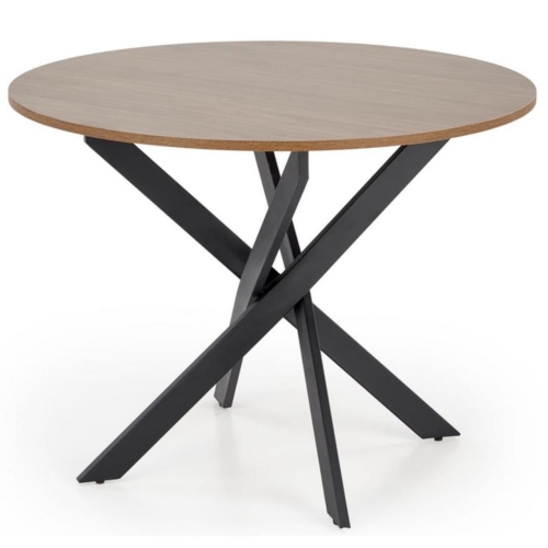 Przejdź do produktu Stół okrągły EDGAR orzechowy, nogi czarne