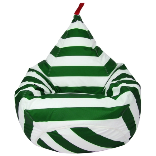 Przejdź do produktu Puf TIPI paski biało-zielone