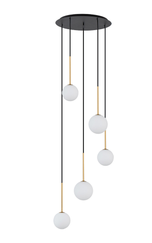 Przejdź do produktu Lampa sufitowa wisząca KARO V złota