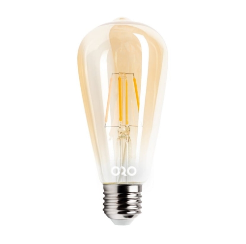Przejdź do produktu Żarówka E27 LED ST64 6W 500lm 2000K barwa ciepła, żółta AMBER