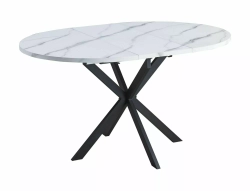 Stół rozkładany GASTON 100-135 cm biały czarny