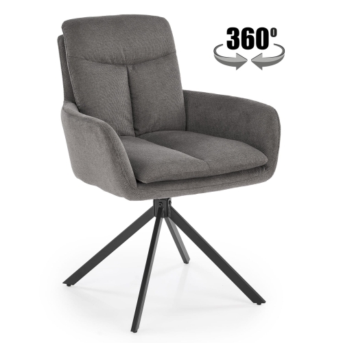 Przejdź do produktu Krzesło obrotowe tapicerowane K536 tkanina szare