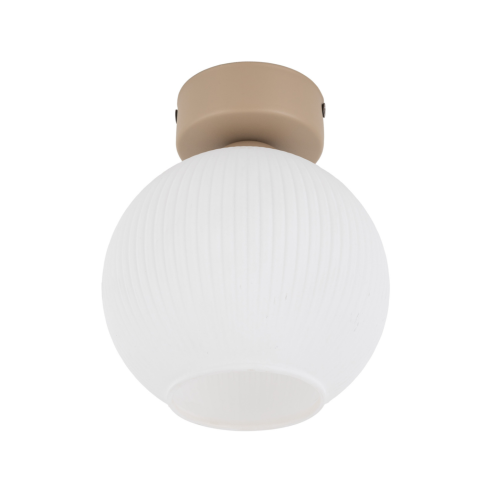 Przejdź do produktu Lampa sufitowa VIRLO beżowa, biały klosz