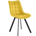Krzesło tapicerowane K332 velvet żółty