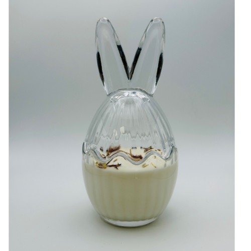 Przejdź do produktu Świeca sojowa świąteczna MAŁY ZAJĄC Panna Cotta & Raspberry 120 ml