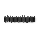 Wieszak ścienny STICKS 8 czarny
