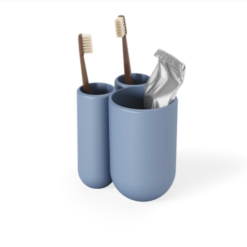 Przejdź do produktu Pojemnik na akcesoria łazienkowe szczoteczkę do zębów,  pastę TOUCH niebieski