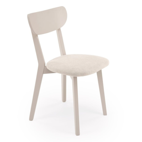 Przejdź do produktu Krzesło drewniane szare BUGGI 2 stelaż kaszmirowy beż