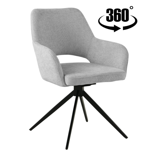 Przejdź do produktu Krzesło tapicerowane obrotowe ERIM tkanina szare 920-10