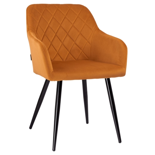 Przejdź do produktu Krzesło tapicerowane z podłokietnikami MILTON velvet cynamonowe G-114