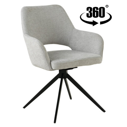Przejdź do produktu Krzesło tapicerowane obrotowe ERIM tkanina jasnoszare 885-12