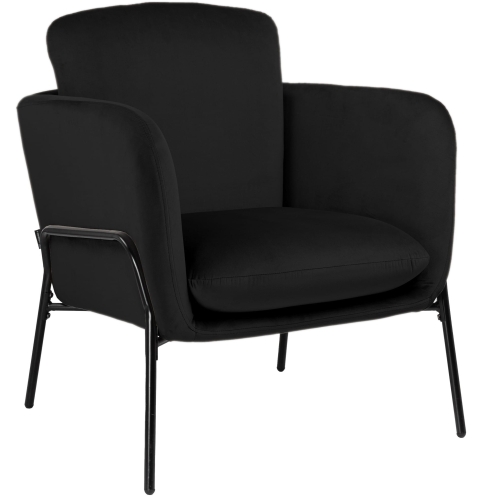 Przejdź do produktu Fotel wypoczynkowy z podłokietnikami KORN velvet czarny G-77