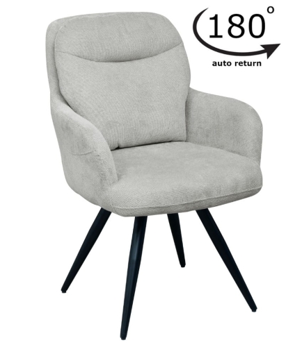 Przejdź do produktu Krzesło tapicerowane obrotowe z podłokietnikami WITO tkanina szare CAT-16