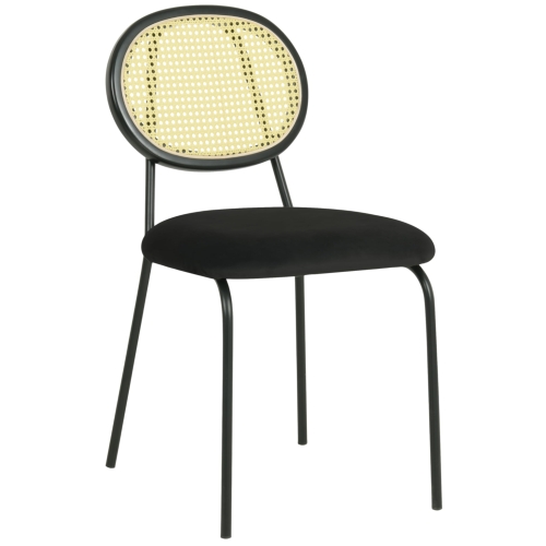 Przejdź do produktu Krzesło tapicerowane z siatką ROMA velvet czarny G-77