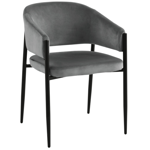 Przejdź do produktu Krzesło tapicerowane SARANO velvet ciemny szary G-12