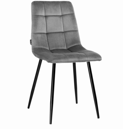 Przejdź do produktu Krzesło tapicerowane BRUNO velvet szare G-12